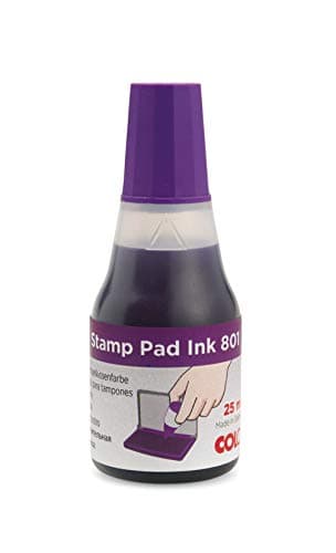 Colop Stamp Pad Ink 801 - Permanent - 25 ml - Refill Stamp Pad Ink in Various Colours 801 violett