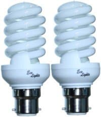 New Compact MINI Range 20 WATT BC Daylight Energy Saver Twin Pack BC Full Spectrum Bulbs