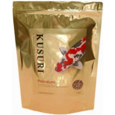 Kusuri Premium Fish Floating Feed 15 kg Sack Medium Pellet, 6 mm, brown