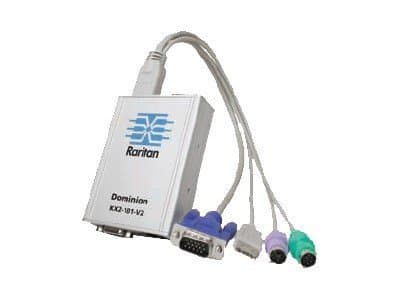Raritan Dominion KX II-101 V2 - KVM switch - PS/2, USB - 1 x KVM port(s) - 1 local user - 1 IP use