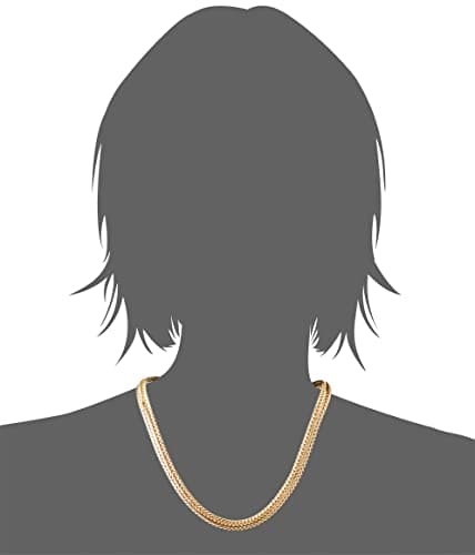 Anne Klein Classics Gold-Tone Flat Chain Necklace, base