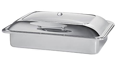 PWI-605, 8-Quart Induction Full Size Chafing Dish with Glass Top, Drop-In for Catering