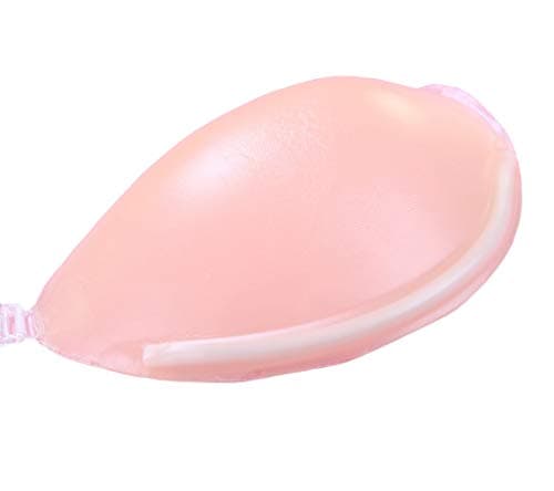 Underwire Adhesive Bra Strapless Sticky Bra Invisible Push up Silicone Bra for Backless Dress (B, New Pink)