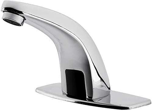 Luxury Modern Automatic Electronic Hand Basin Faucet, Infrared Touchless Vessel Sink Tap with Cable, Motion Sensor Tap for Kitchen Bathroom Hotel