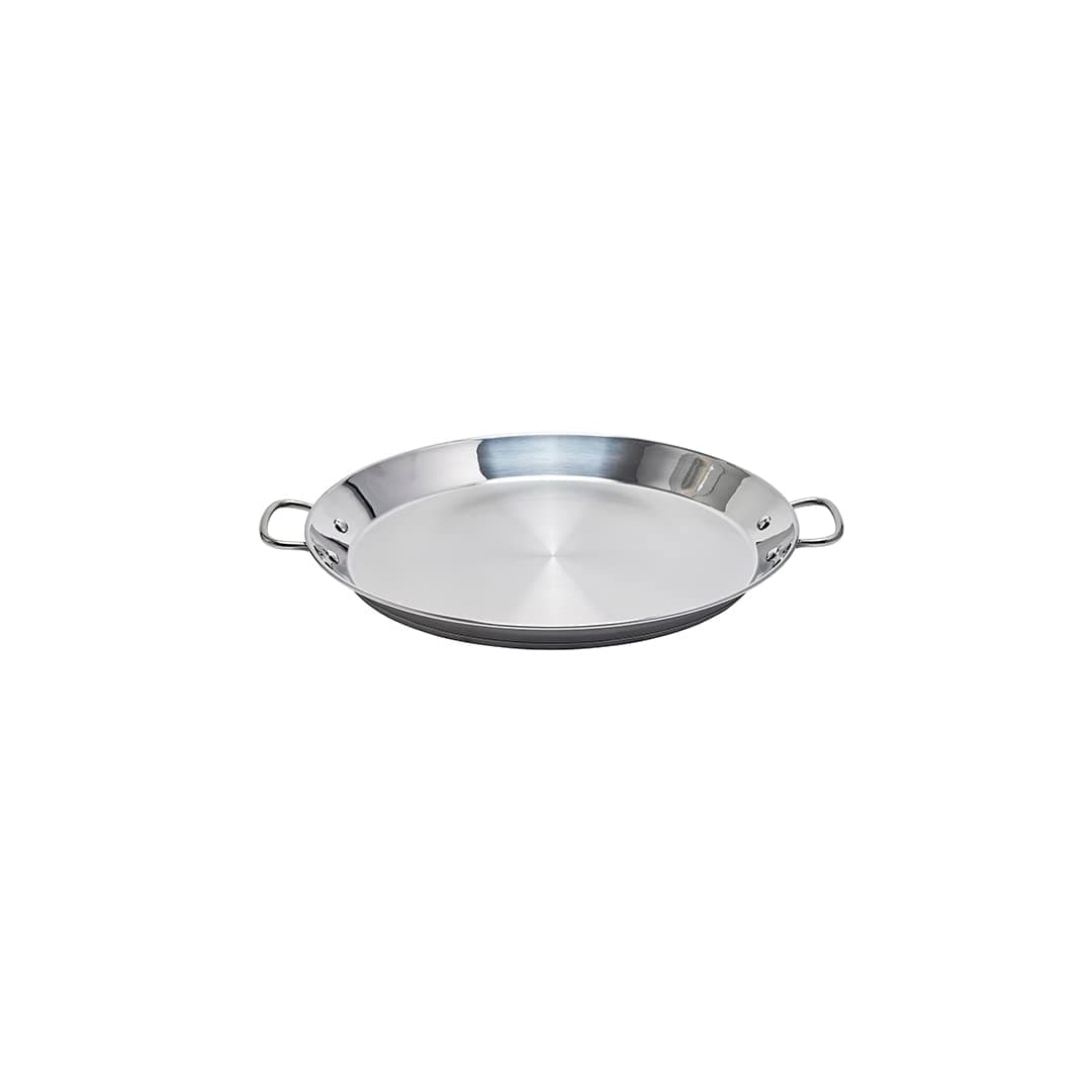 Garcima 14-inch Stainless Flat Bottom Paella Pan, 36cm