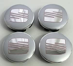 4 x Seat Alloy Wheel Bath Centre Hub Caps 60 mm outer / 55mm inner diameter Ibiza Leon Cupra Exeo 6LL601171