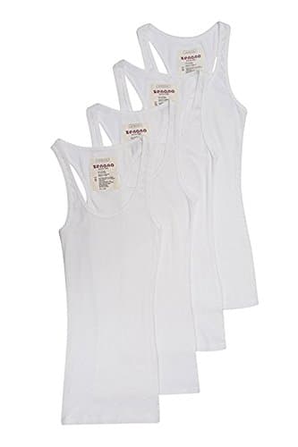 Trendyfriday Womens Must Have Essential Basic Ribbed Tank Tops (Small, White, White, White, White)