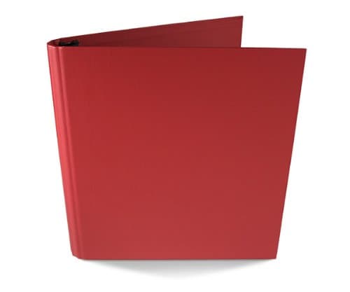 Paolo Cardelli 1" ring binder Imperia Blando Hot Red