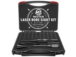 MidTen Bore Sight Kit for All Gun, Professional 32 Adapters Fit 0.17 to 12GA Cal, Hunting Bore Sight Kit Rechargeable Bore Sight