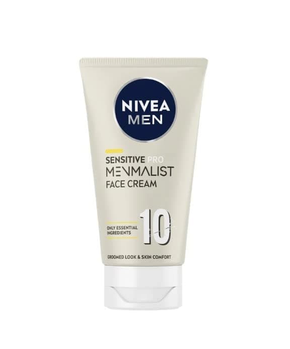 Nivea Men Sensitive Pro Menmalist Face Cream, 24 h Moisturiser for Men, 10 Essential Ingredients to Soothe Skin, Gentle Men's Skin Care, 75 ml (Pack of 1)