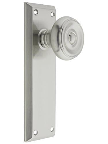 Quincy Door Set With Waverly Knobs Passage In Satin Nickel. Interior Door Knobs. by Emtek