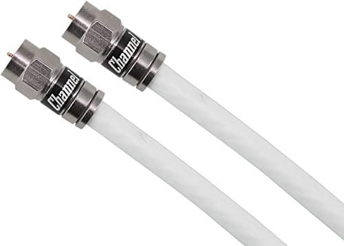 Channel Master RG-6 Coaxial Cables RF Cables with F-Type connectors 25-feet White