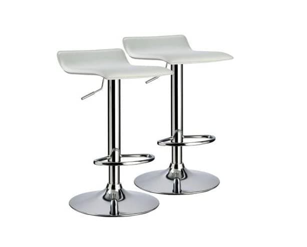 Omega Contemporary Bar Stool (Set of 2) - White