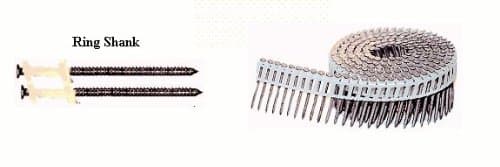 Maze CLS223A 1-1/2" X .095 Double Hot Dip Galvanized Ring Shank 15 Degree Coil Nail 3200 Per Box