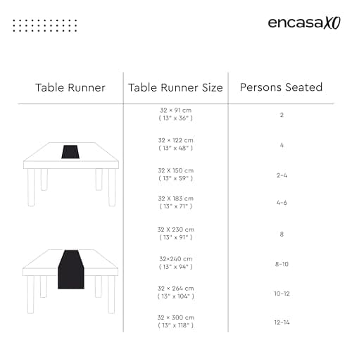 Encasa XO Table Runner 13"x48" Long | Cotton Canvas Fabric | Rich Maroon Solid Color | Machine Washable & Durable