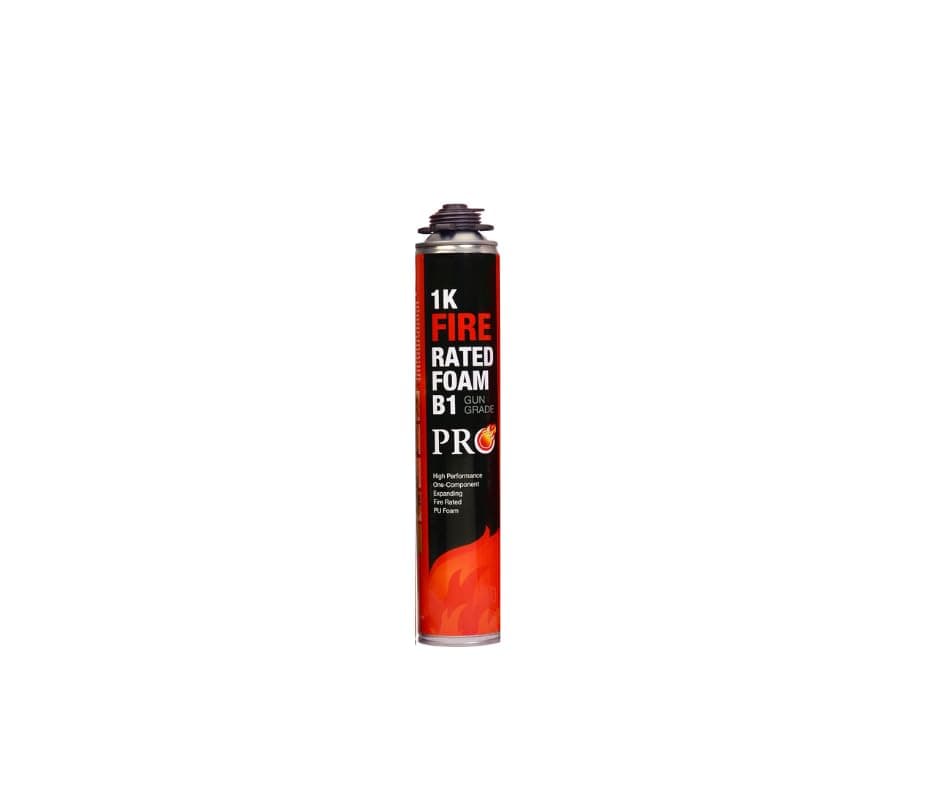 ICFS Fire Rated B1 1K PU Foam Gun Grade PRO 750ml – High Insulation, Fire-Resistant Sealant for Gaps & Cracks