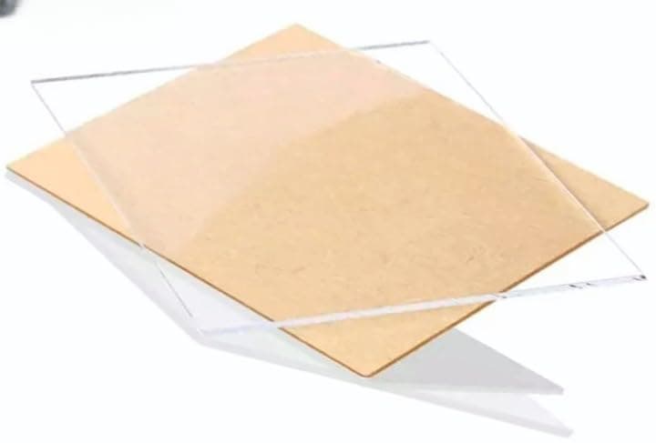 NEILL® Acrylic Rectangular Sheet 2mm Transparent 4"x6" Pack of 4 pcs for Glass Painting High Gloss (2mm, 4x6, Transparent/Clear)