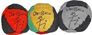 Dirtbag Classic Footbag Hacky Sack 3 Pack - Orange/Black