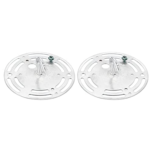 PATIKIL 4" Light Fixture Mounting Bracket, 2 Pack Light Crossbar Circle Mounting Bracket Universal Hook Lamp Fixture Ground Screw for Chandelier Lamp Light