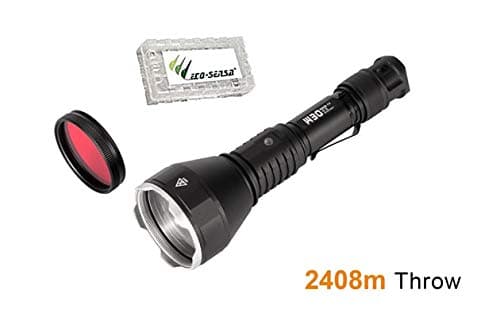 Acebeam W30 Long Range LEP Flashlight - 500 Lumens, 2408m throw, CRI90, w/Eco-Sensa battery case