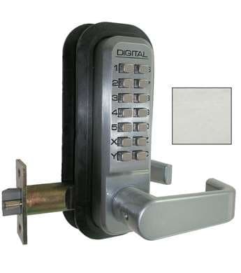 Lockey 2835-DC SN Keyless Mechanical Double Sided Combo Spring Latch Lock - 2 3/4" Backset.