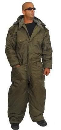 Overall Winter Snowsuit Water Resistant Olive Green. Size M