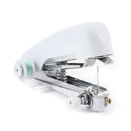 GOLDEN SPIKE® High Quality Mini Portable Hand-held Manual Sewing Machine for Needlework Mend Clothes Household (White)