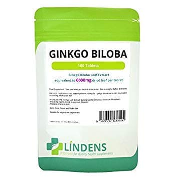 Lindens Ginkgo Biloba Leaf Extract Double Pack 200 Tablets 6000mg High Potency