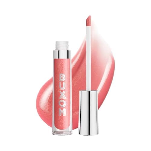 Buxom Full-On Tinted Lip Plumper Gloss, High-Shine Moisturizing Lip Gloss with Peptides and Vitamin E, Vegan Formula, AH Christina (Rose Pink with Golden Pink Shimmer)