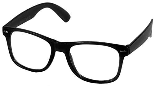 Harrista Clear Retro Style Oversized Black Frame Nerd Geek Glasses