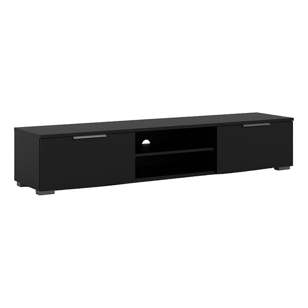 Pemberly Row67" Modern TV Stand with Storage in Black Matte