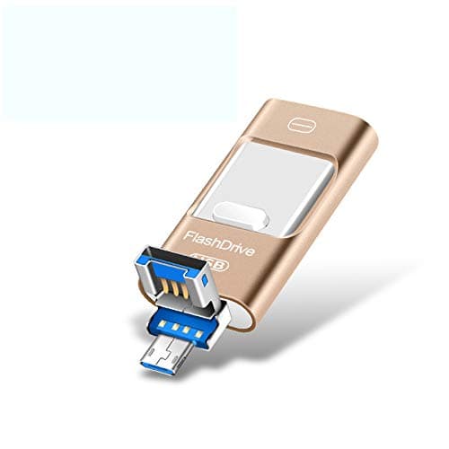 Kaulery USB Flash Drive for iPhone, USB Flash Drive 64GB Thumb Drive USB 3.0 Phone External Storage Memory Stick for iPhone,Android,PC (Gold) (64gb)