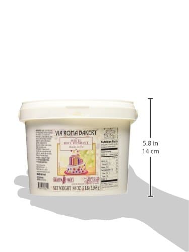 Via Roma Bakery Roll Fondant, 5 lb., White