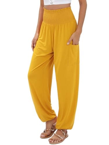 QIANXIZHAN womens Boho Palazzo Slacks