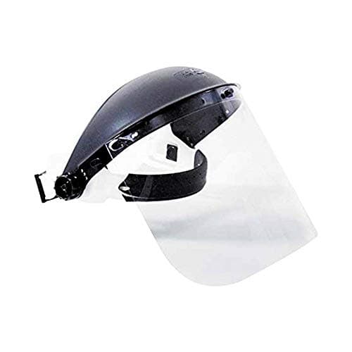 Series All-Purpose Face Shield, Clear Polycarbonate Shield, Ratchet Headgear with Blue Comfort Temple Band (New Version)