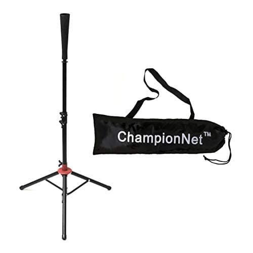 ChampionNet Batting Tee Tripod Portable Tee Stand for Baseball/Softball with Carrying Bag