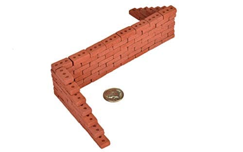 Acacia Grove Mini Red Bricks with Pallet, for Under 8 years old, 100 Pack, 1/12 Scale