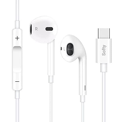 Softy S16 Type C Wired In Ear Earphones With Mic & Hd Sound Quality, All Type C Port Device Work For Samsung, Oneplus, Oppo, Vivo, Mi, Redmi, Realme, Google And Other All Brand Mobile - White