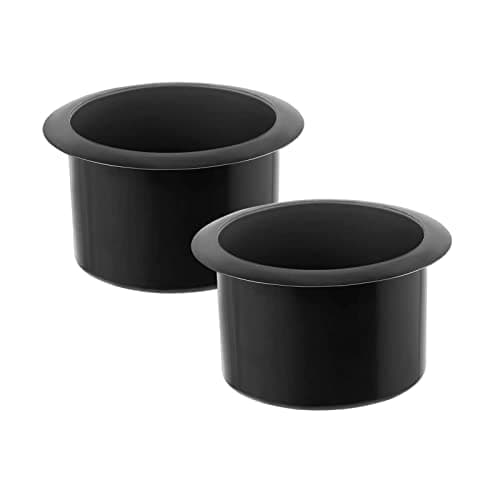 GYBest 2 Pcs Plastic Black Cup Holder, Replacement Recliner-Handles Cup Holder Insert for Sofa Boat Couch Recliner Poker Table (3.2" Wx2.6 H)