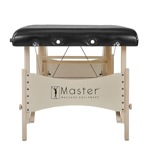 Master Massage Balboa Luster Upholstery Portable Massage Table Package, Black,21005R