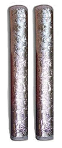 Aj CreationsBig Size Multipurpose 24"x6" Fridge Handle Cover, Washable Refrigerator Fridge Handle Cover Cases Used For All Brands Single Door Top Door Double Door Safe And Shock Proof With Dirt Free (Silver, 1 Pair)