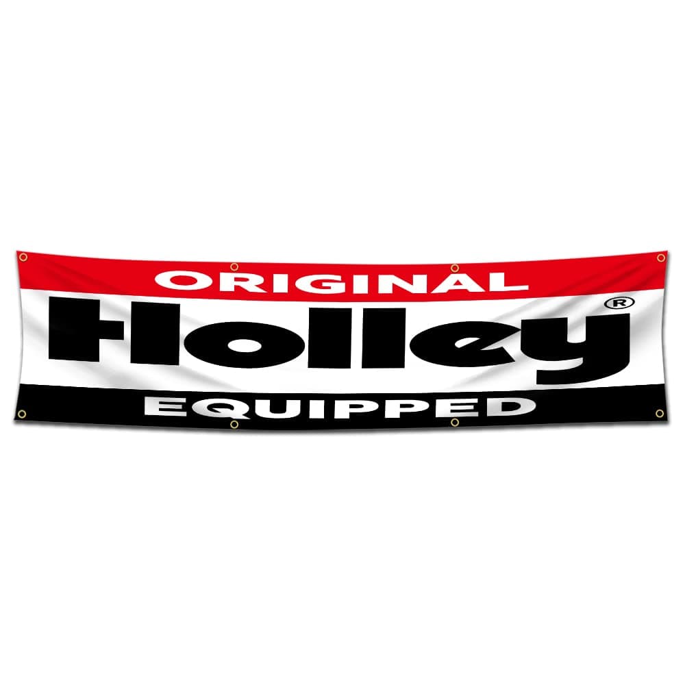 Flag Compatible with Original Holley Equipped Flag Banner Decor Motorcycle Racing 2x8ft Banner for Garage Man Cave Dorm Room