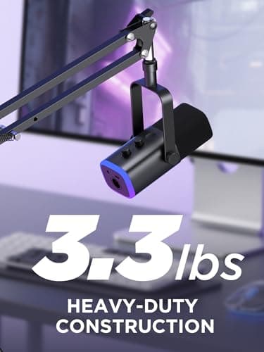 InnoGear Microphone Suspension Mic Clip Adjustable Boom Studio Scissor Arm Stand for Blue Yeti Snowball Microphone