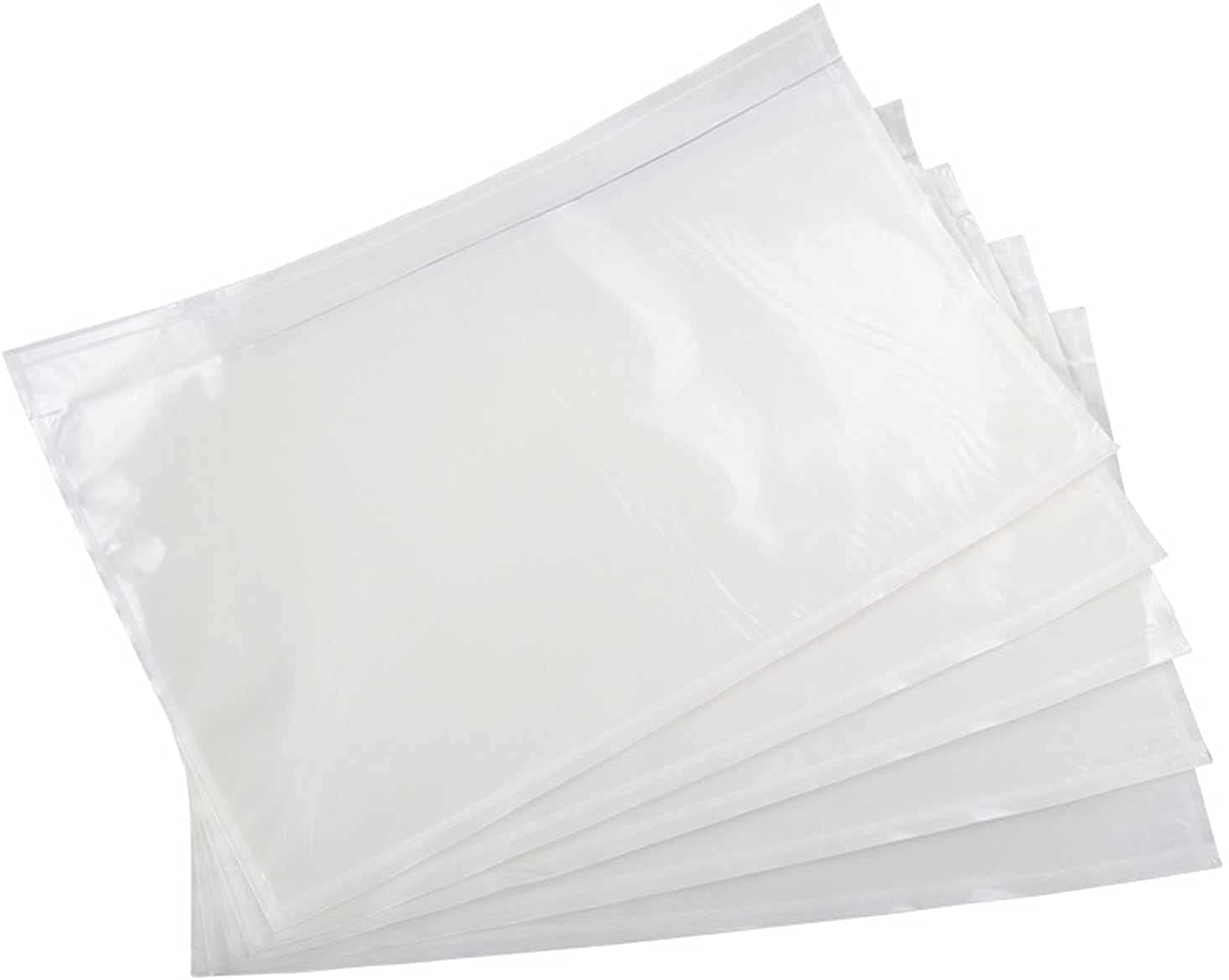 BEUYI Clear 7.5'' x 5.5'' Packing List Envelopes, Adhesive Shipping Label Pouches/Sleeves (50 Pack)