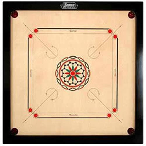 Surco Classic Carrom Board with Coins and Striker, 8mm Full Size (Renewed)