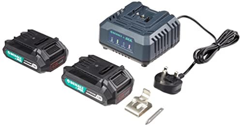 Amazon Brand - Denali by SKIL 18 V (20 V Max) Drill Driver Kit, Includes 2 x 2 Ah Lithium Batteries and 2.4A Charger, Blue