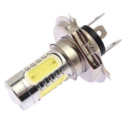 Huoshang H4 21W Cree with Projector with 4-SMD 12-24V LED Replacement Head/Fog/DRL Light Bulbs- Xenon White