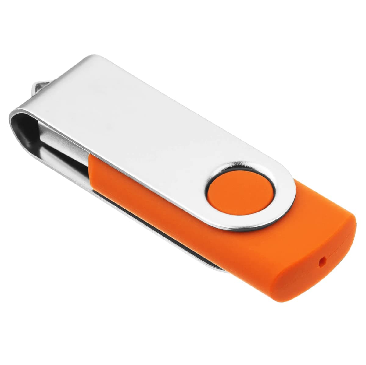 1GB USB Flash Drive 1PCS, EASTBULL USB 2.0 Thumb Drive Swivel USB Stick Memory Stick Metal Thumb Drive (Orange)