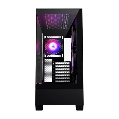 Phanteks Tempered_Glass 523 Xt View Mid-Tower Computer Case/Gaming Cabinet-Black|Pre- Installed 3 X 120Mm Argb Fans|Type-C Port|Support ATX,M-ATX,M-Itx,E-Atx-Ph-Xt523V1_Dbk01