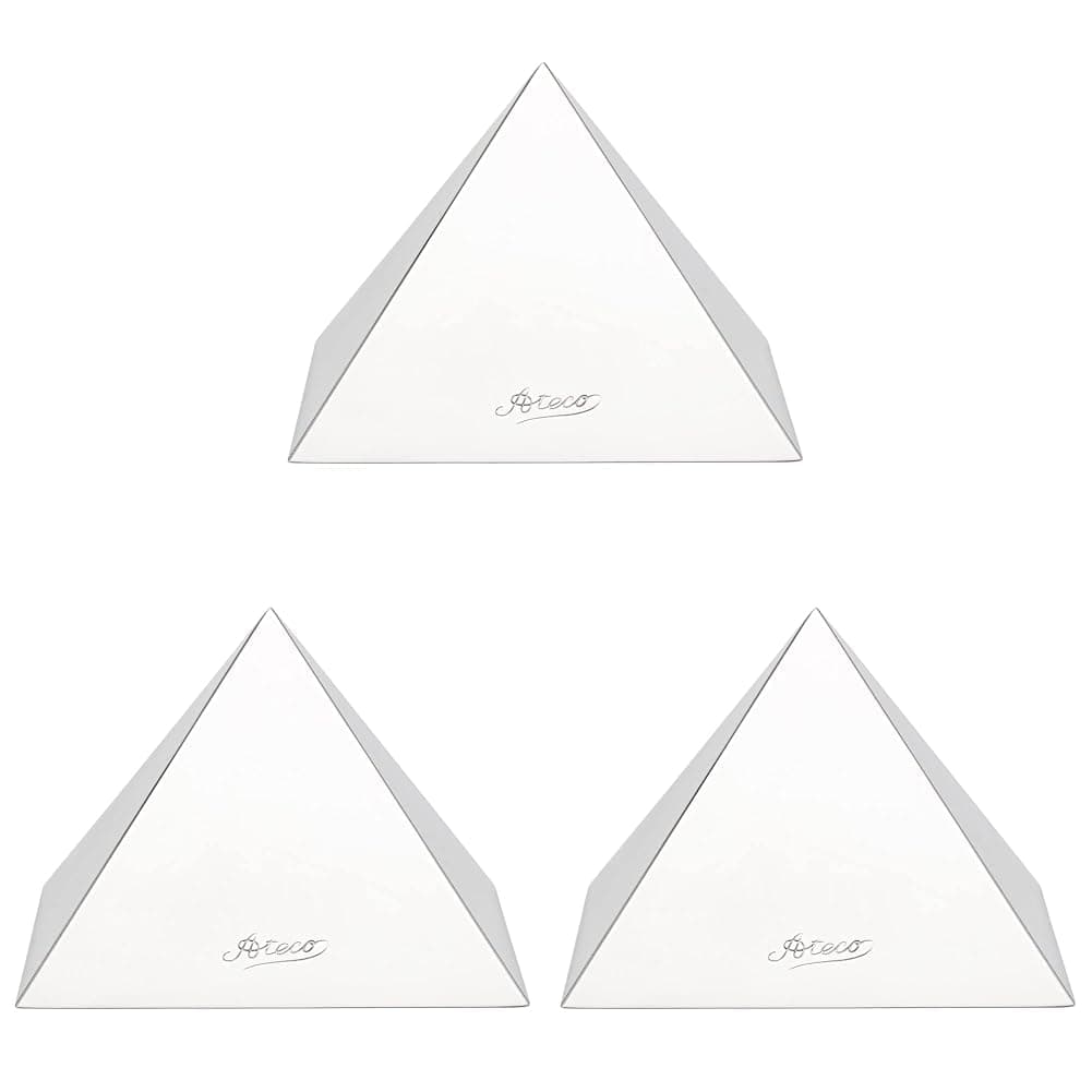 Ateco Stainless Steel Large Pyramid Mold, 4.75 by 3.25-Inches High (Pack of 3)